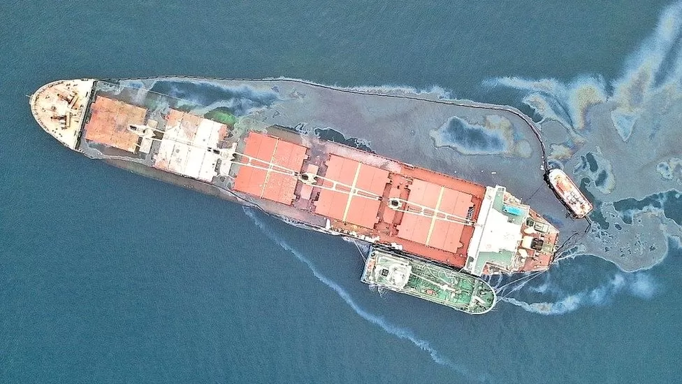 Gibraltar collision: Race to remove fuel from stricken ship